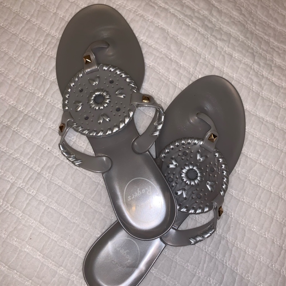 Jack Rodgers Silver Sandals